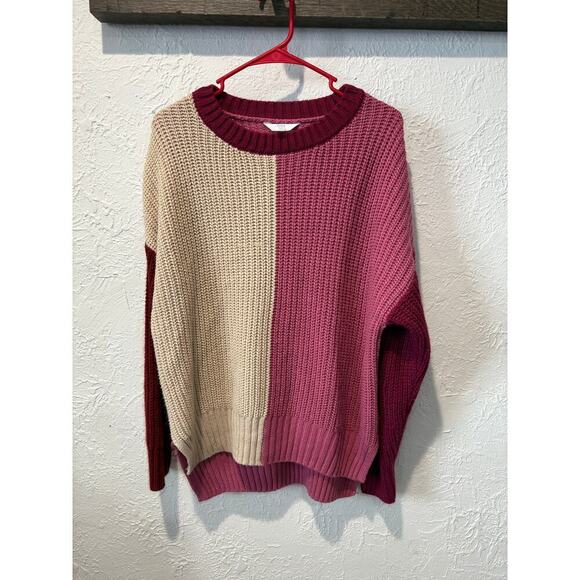 Time and Tru Sweaters - Colorblock Knit Sweater XL